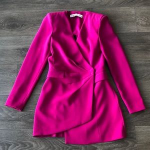 Zara Fuchsia Wrap Blazer Dress XS